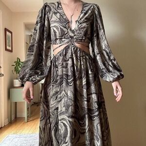 Moon and River Long Sleeve Dress